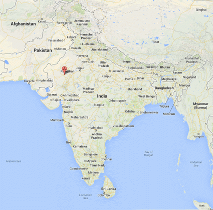 Location of Jodhpur