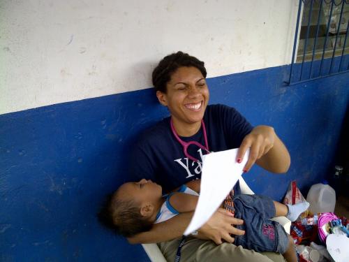 YSN student with patient's child